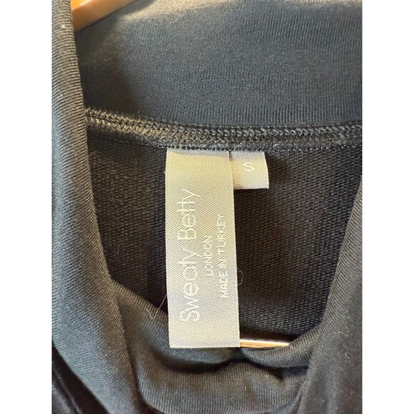 Sweaty Betty Rhythm Merino Mock Neck Hoodie Women’s Size Small Black Pullover - Picture 6 of 9